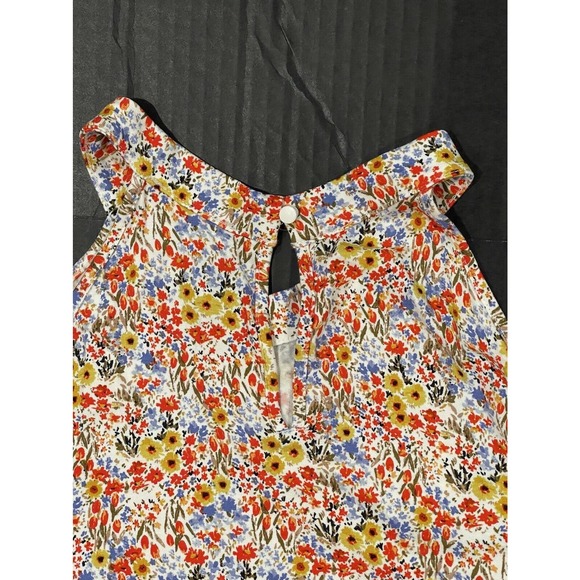 ANN TAYLOR LOFT Outlet NWT Red Floral Lined Halter Dress Size XS New - Picture 3 of 5